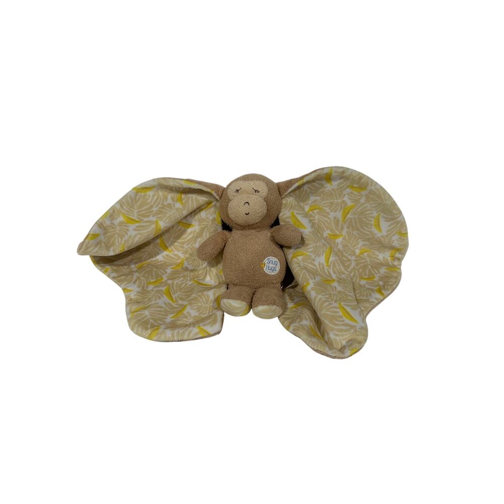 Kids Preffered Monkey Snug Hug Baby Lovey Big Ears Banana Toy Plush Crib Brown